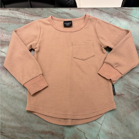 Little Bipsy Ribbed Long Sleeve Top - Light Brown - Picture 1 of 1